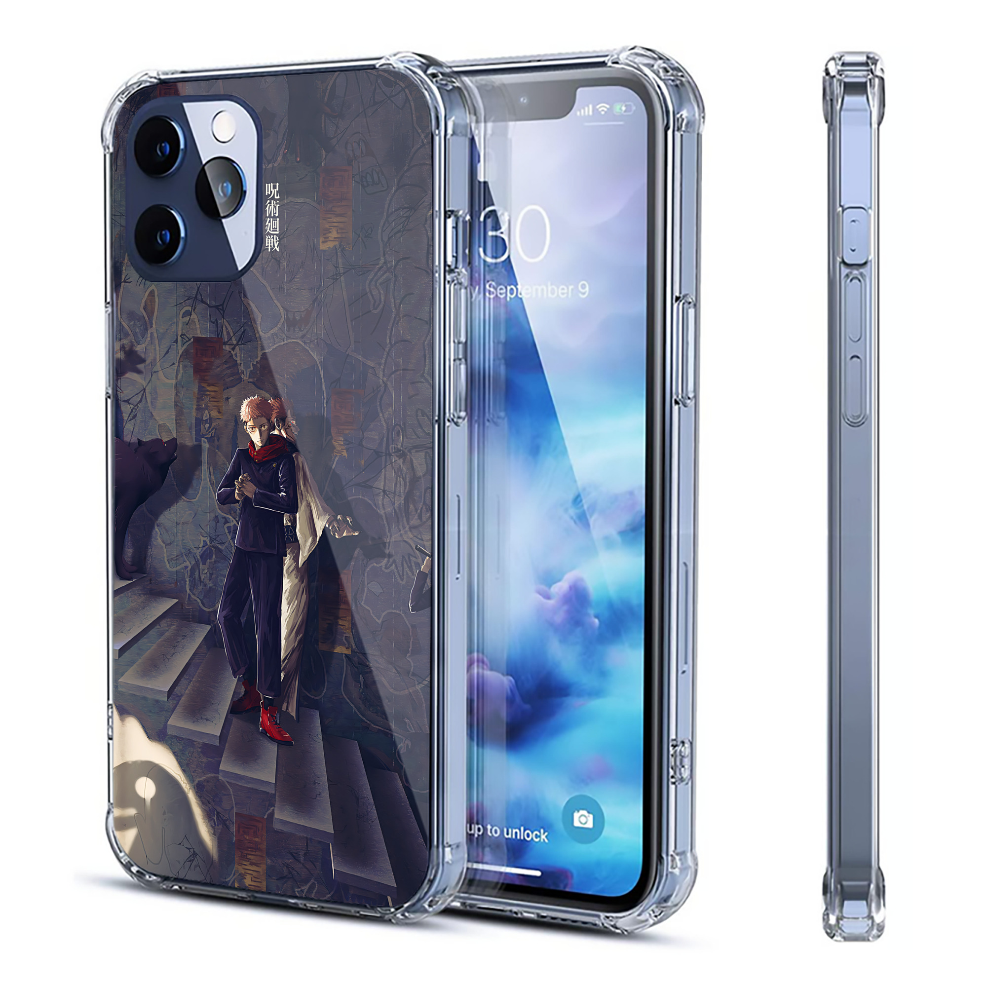 （画像用） 呪術廻戦 Jujutsu Kaisen 【iPhone 12シリーズ対応】透明スマホケース（クリアソフトケース）